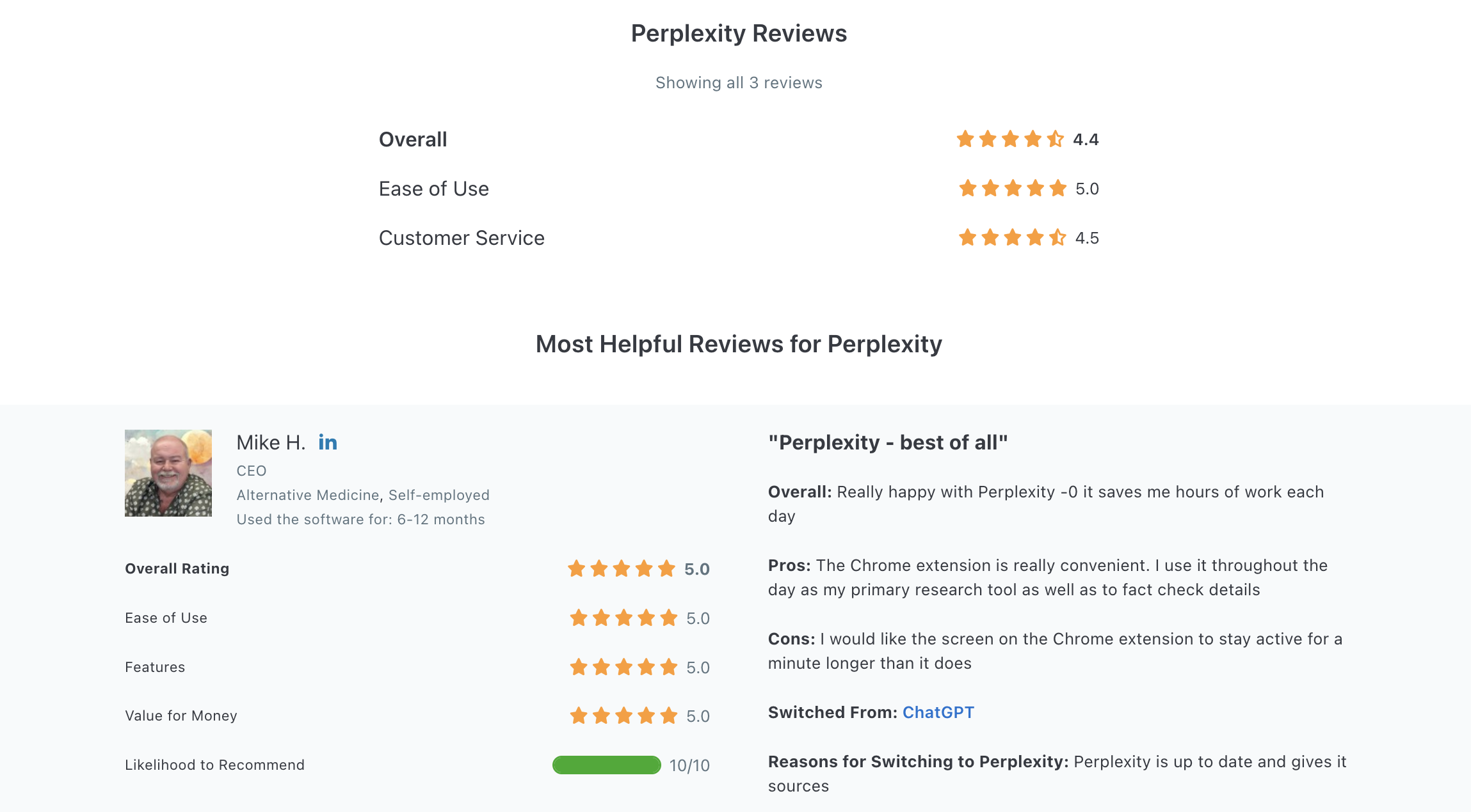 perplexity reviews