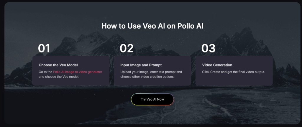 how to use veo AI on Pollo AI