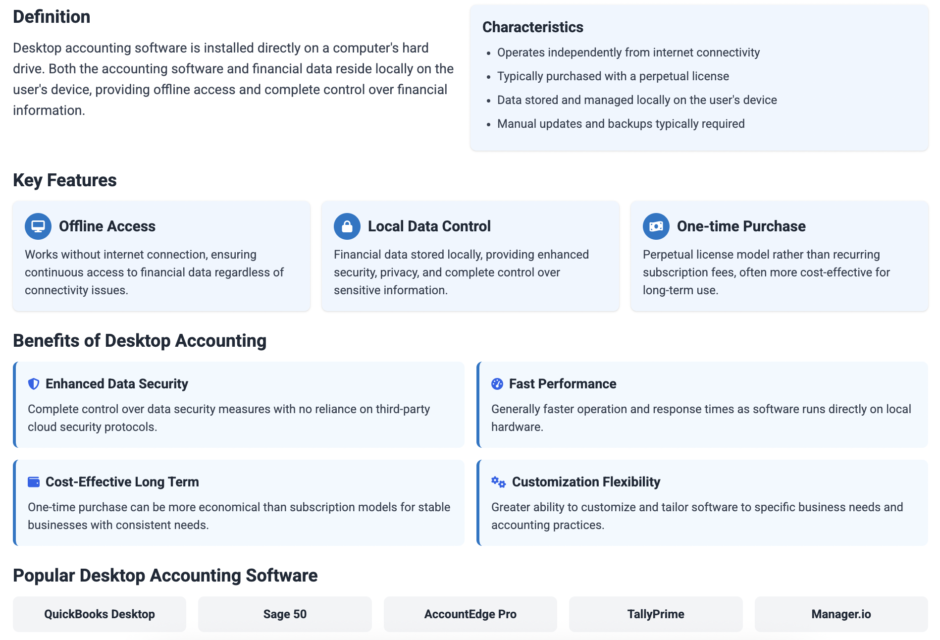What is Desktop Accounting explanation
