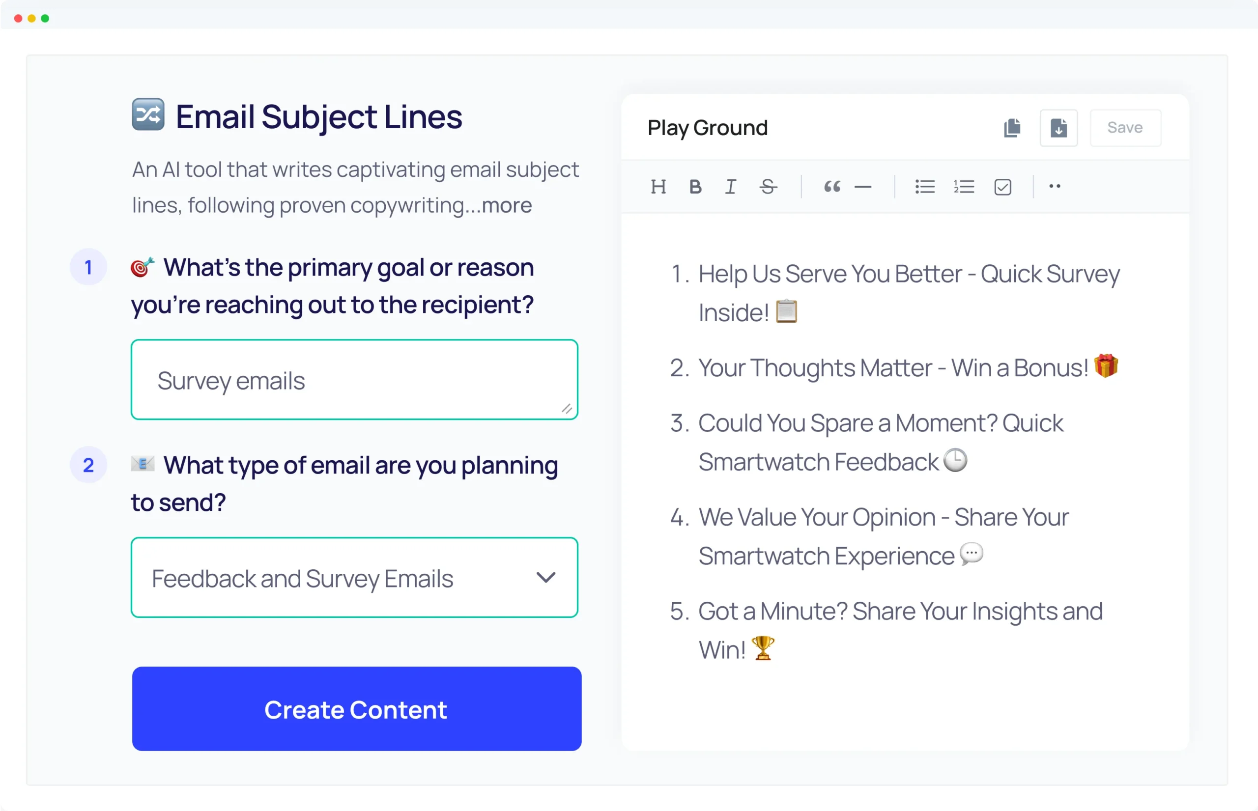 email subject line generation examples