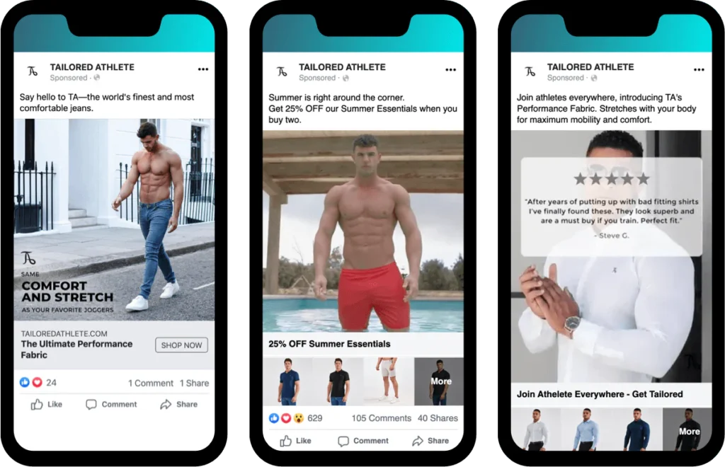 facebook regargeting example