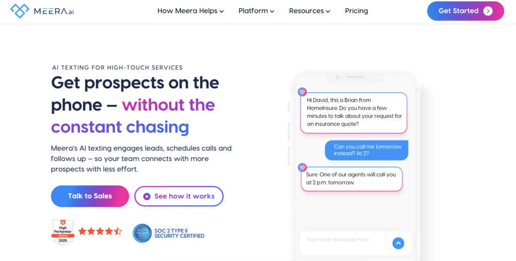 Meera.ai Text Messaging Platform