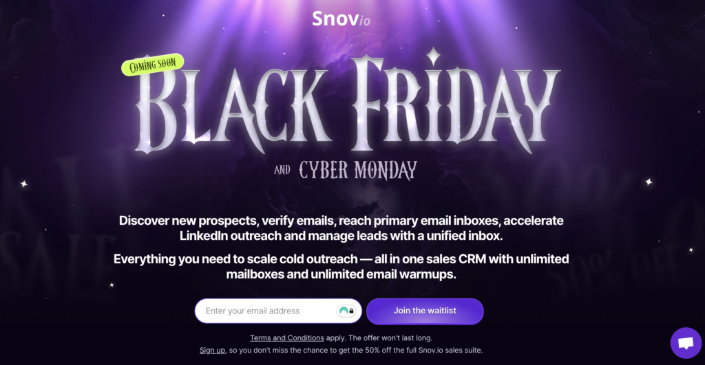 Snov.io black friday deal