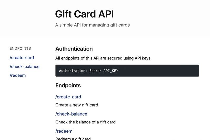 gift card api