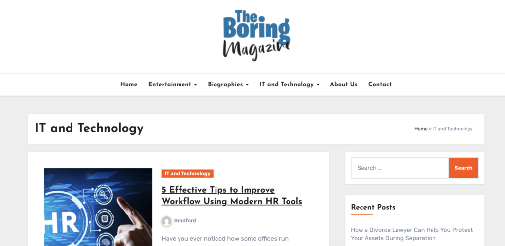 Theboringmagazine it and technology
