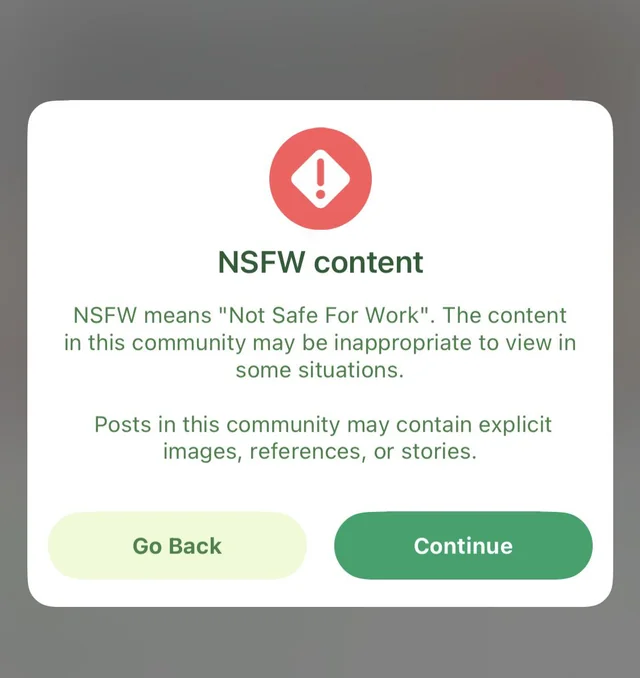 NSFW warning example