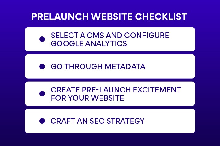 prelaunch website checklist