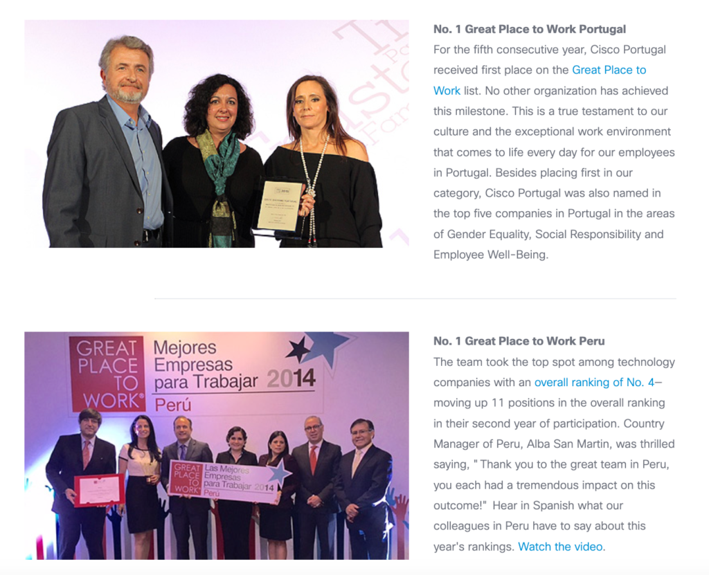 Cisco employee experience