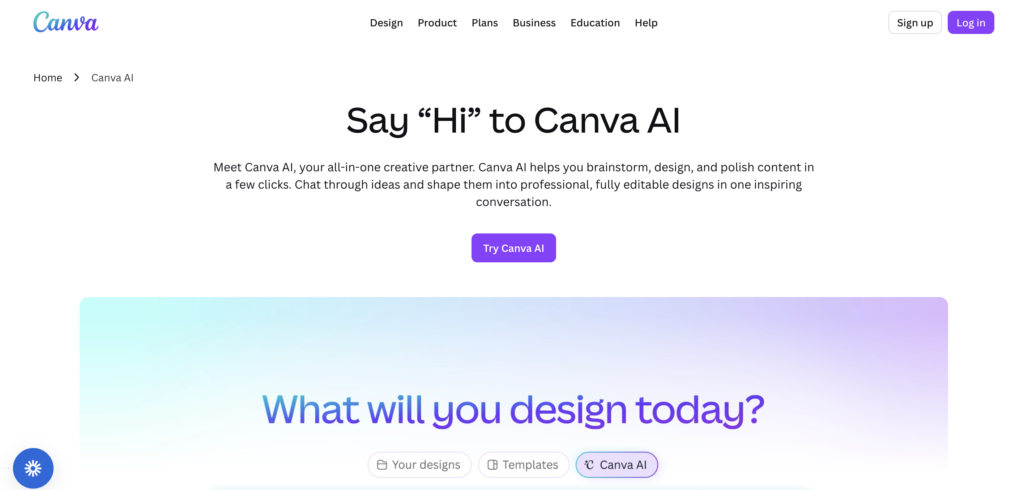 Canva AI Fast and beginner-friendly ai tool