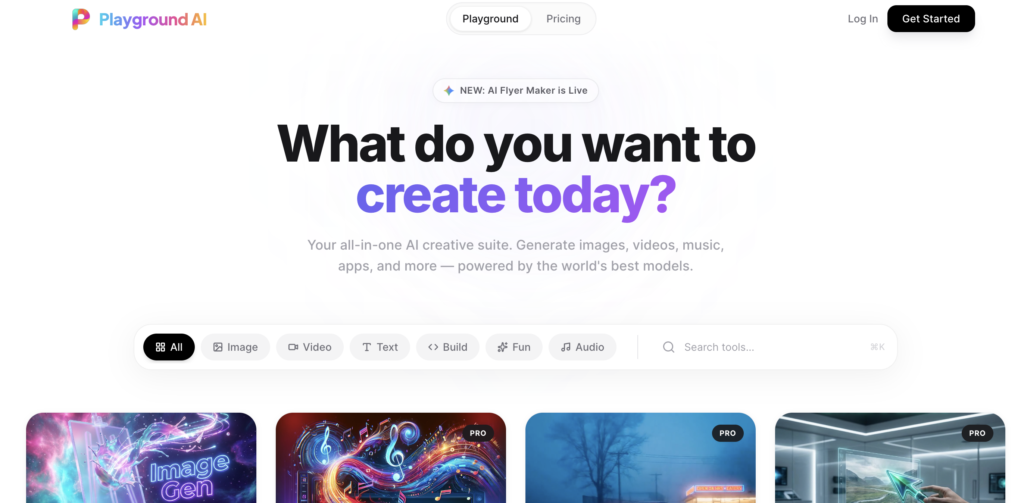Playground AI Best for quick experimentation