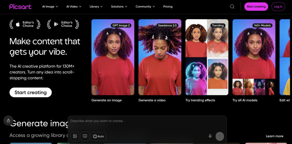 Picsart Best for mobile-friendly editing