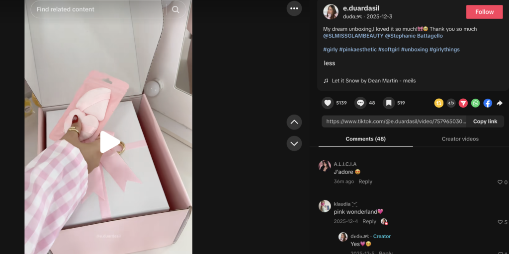 User-Generated Content (UGC) unboxing