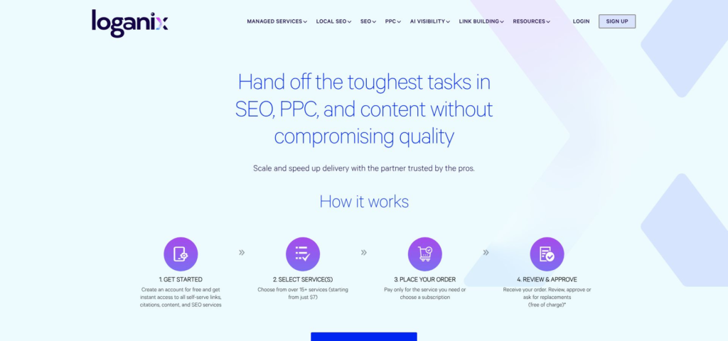 Loganix Local SEO and Citation Services Website Screenshot 
