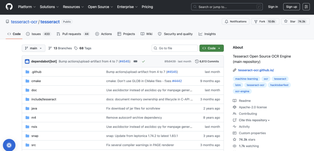 Tesseract OCR Tool