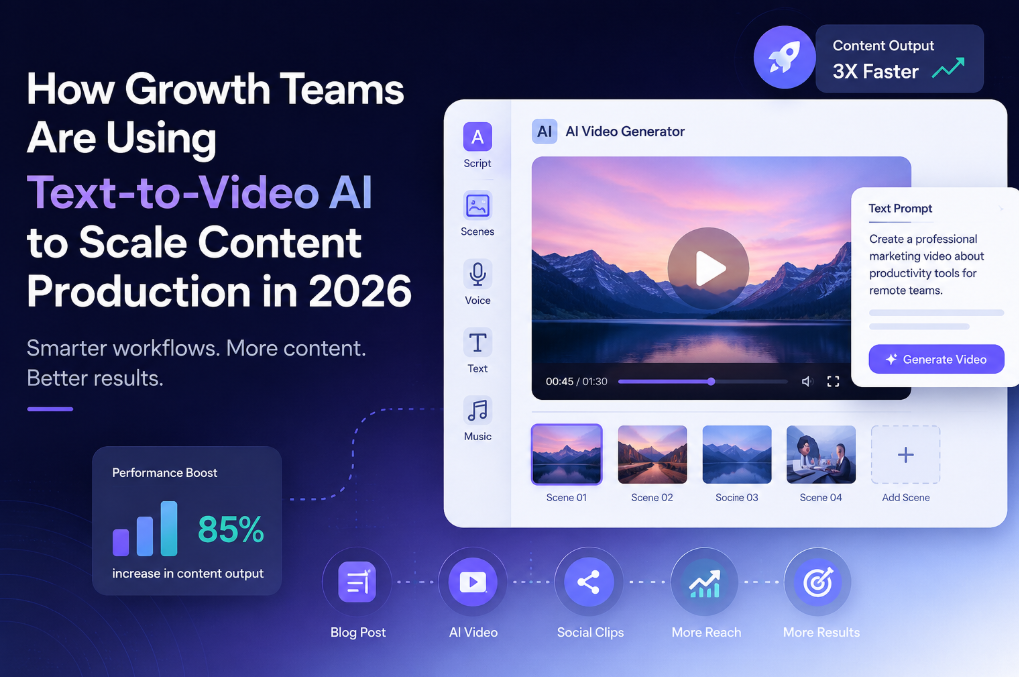 How Growth Teams Use Text-to-Video AI to Scale Content Production